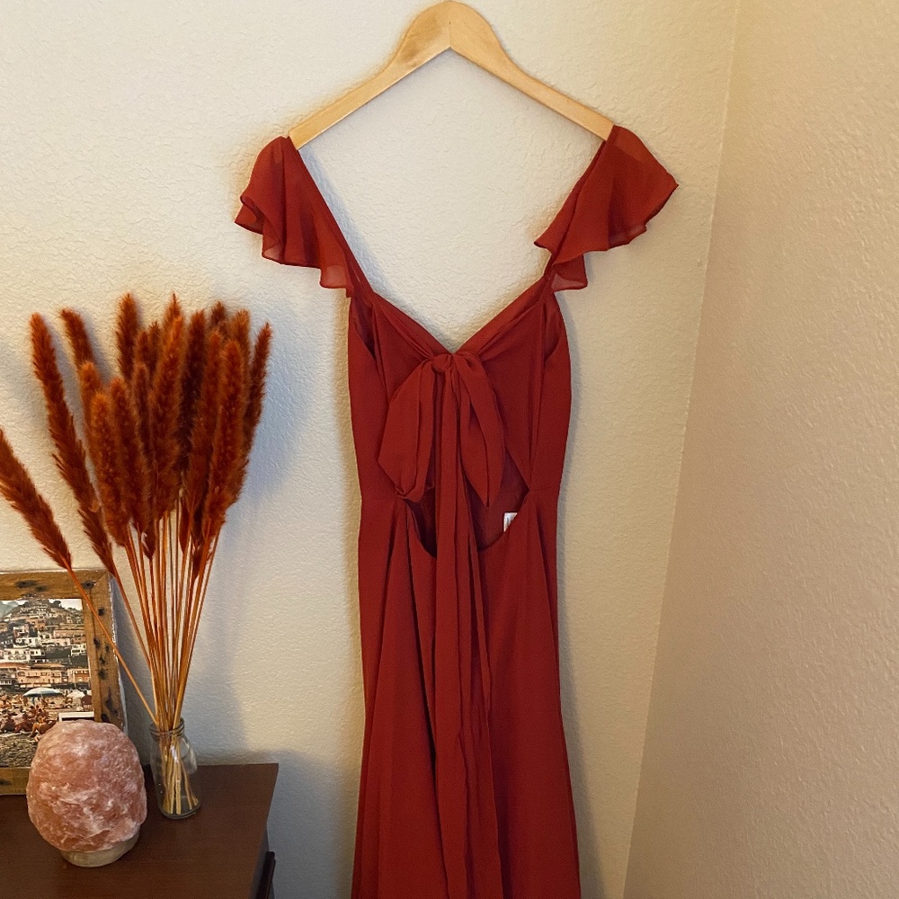 Azazie Everette Dress in Rust